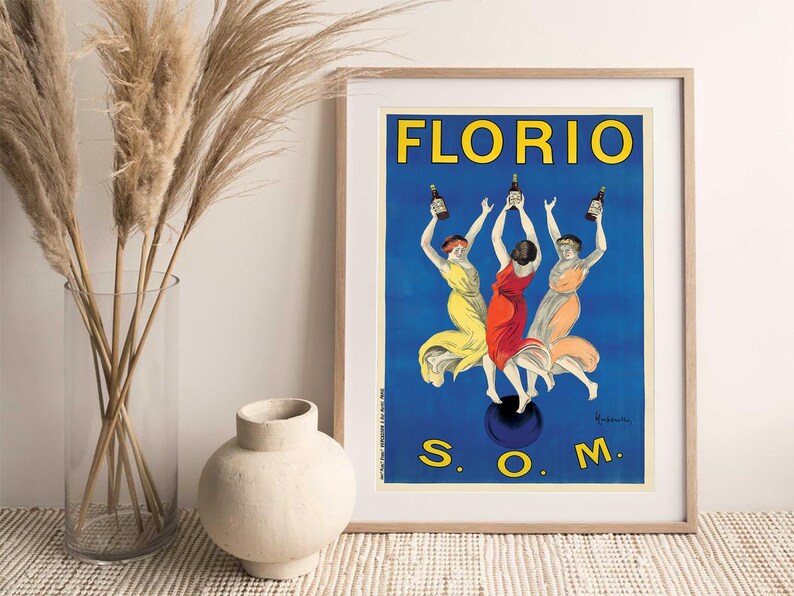 Word Florio Florio S.O.M | Vintage Poster | Italian Poster | Alcohol Poster ...