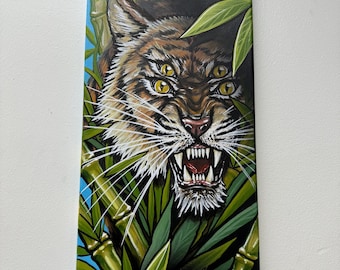 オリジナル虎の絵画 - アクリル肖像画 - 16x20インチ - Etsy 日本