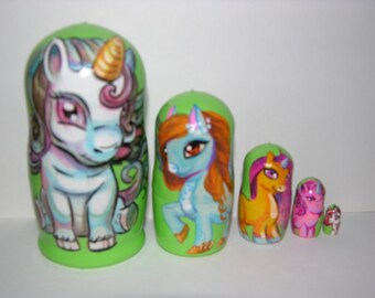 unicorn nesting dolls