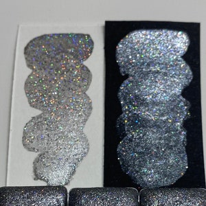 Silver Holo v2 Handmade Watercolor Halfpan