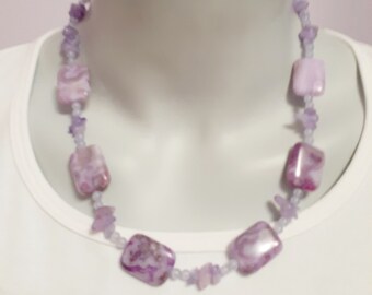 Light Purple Gemstone Necklace