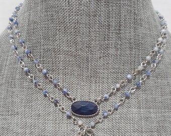 Charm Necklace on a Gemstone Chain
