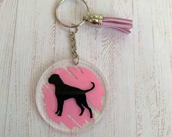 Cute Dog Keychain With Bagcharm (Select From Drop Down Menu) Pink