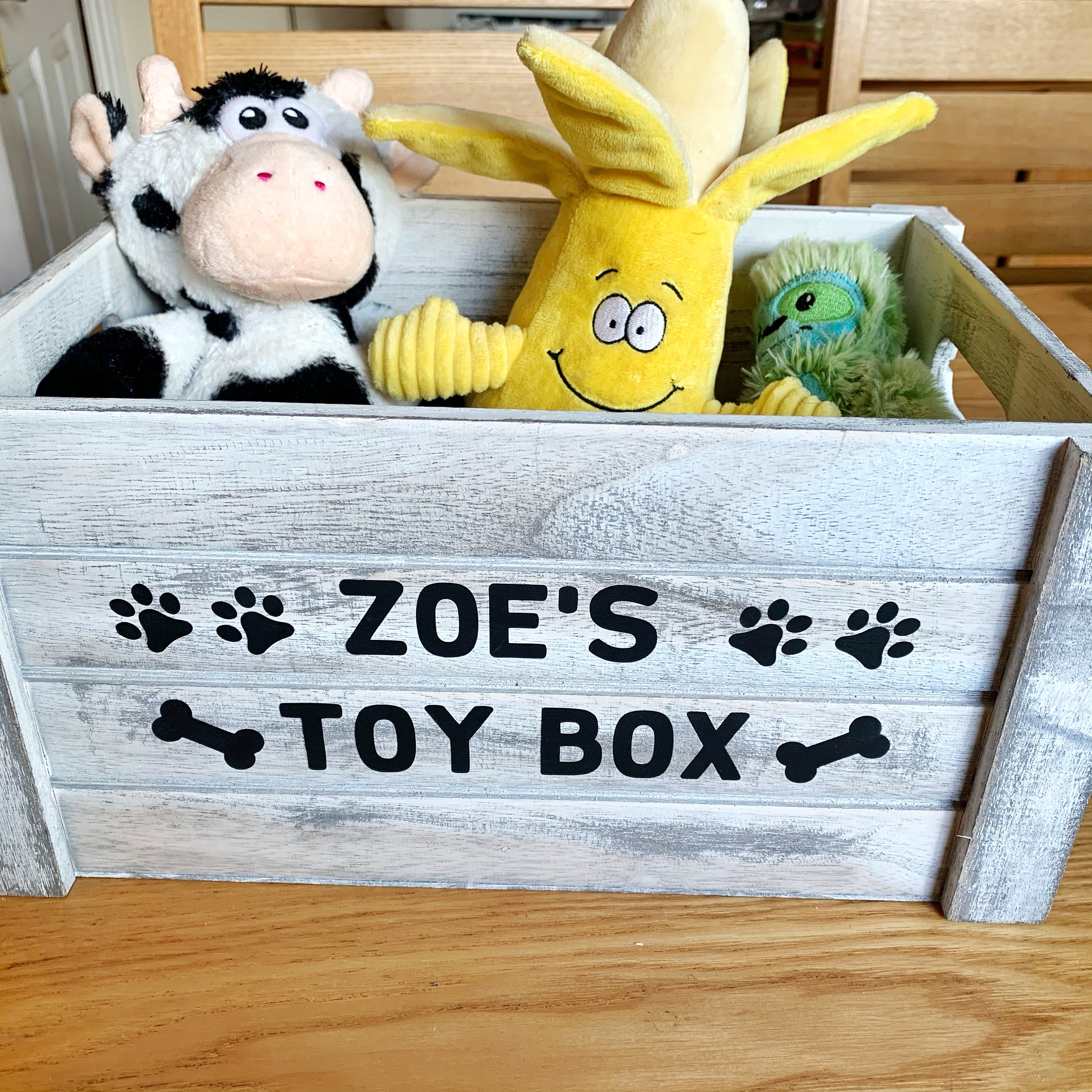 Personalised Dog Toy Box Wooden Crate for Cat Pet Toys with Etsy