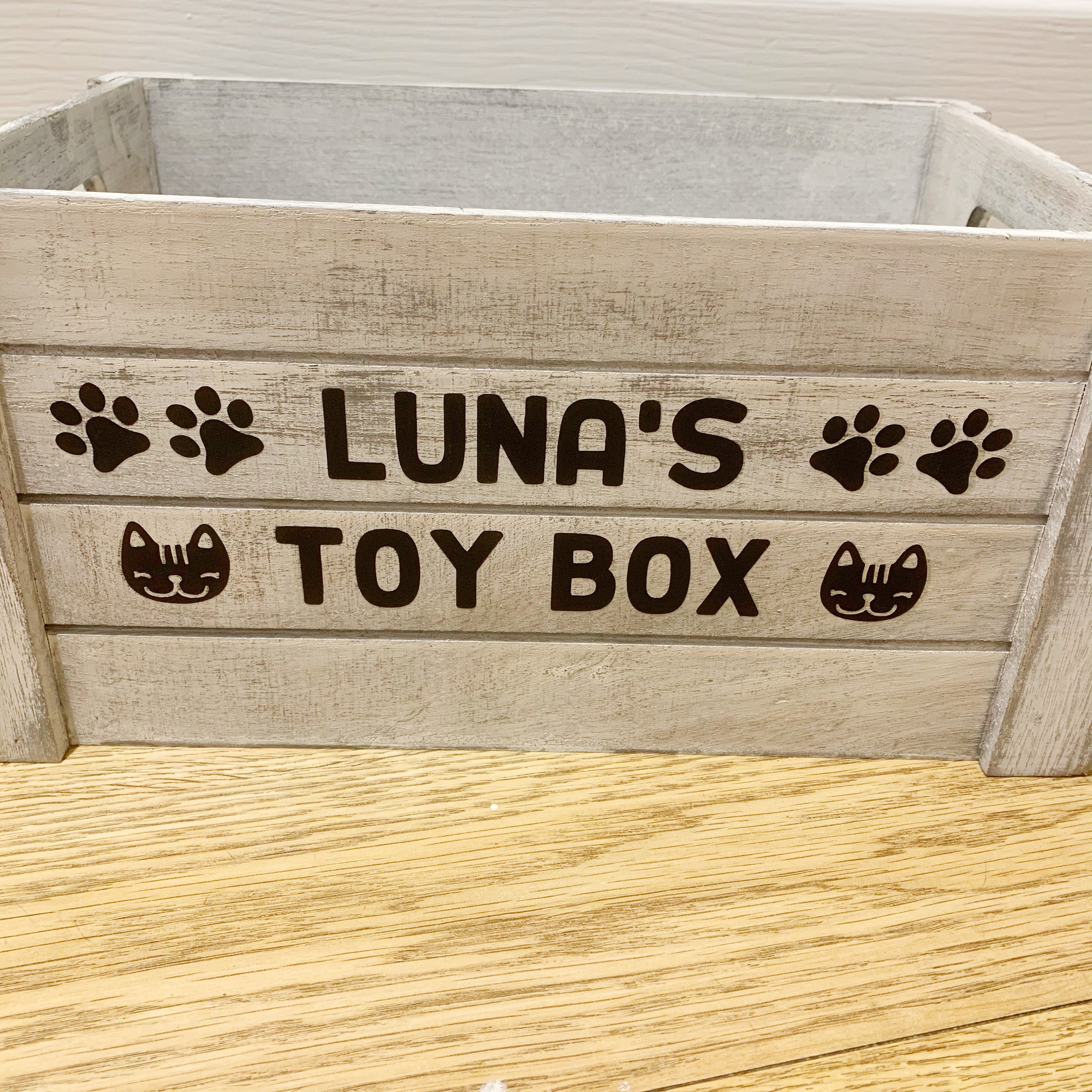 Personalised Dog Toy Box Wooden Crate for Cat Pet Toys with Etsy