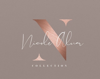Rose gold logo, Beauty logo. Text logo, Premade logo design, Nail logo, Interior design logo, Modern logo, Signature logo, Minimalist logo