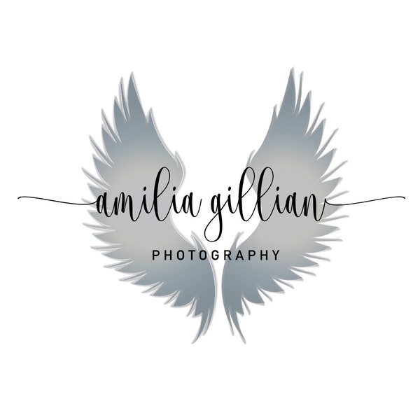 Angel Wings Logo Design, Wellness Logo, Angel Logo, Spiritual Logo, Fashion logo, Beauty logo, Holistic Logo, Yoga logo, Photography logo,