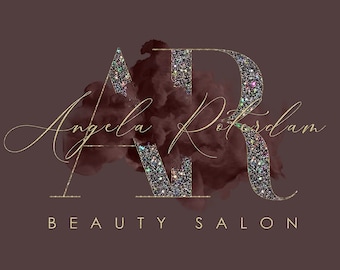 Beauty logo. Boutique logo, Brow logo, Premade logo design, Nail logo, Jewelry Logo, Glitter logo, Modern logo, Signature logo, Smoke