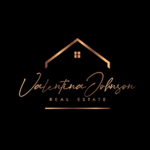 Premade Real Estate Logo Design, Realtor logo, Rose gold logo. Text logo, Premade logo design, Agent House Logo, Signature logo, Modern logo