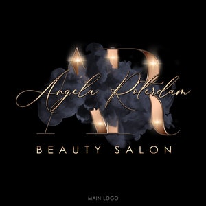 Logotipo Rose Gold, logotipo Sparkle, logotipo Glitter Beauty, design de logotipo pré-fabricado, logotipo do artista de maquiagem, logotipo exclusivo, logotipo cosmético, logotipo Brow, Smoke