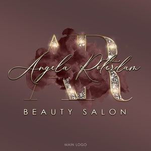 Cosmetics logo, Premade logo design, Beauty logo, Signature logo, Interior design logo, Lash logo, Brown logo, Smoke, Salon logo, Nail logo
