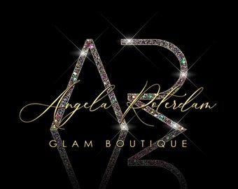 Glam logo, Premade logo design, Beauty logo, Sparkle logo, Diamond Glitter logo, Boutique logo, Nail logo, Signature logo, Branding Kit