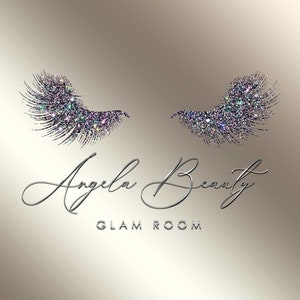 Lashes Logo, Vorgefertigtes Logo-Design, Glitter Beauty Logo, Makeup Artist Logo, Luxus Logo, Kosmetik Logo, Sparkle, Boutique Logo, Salon Logo