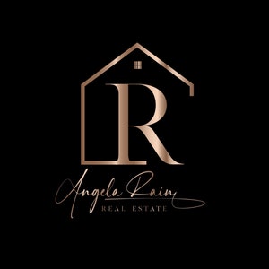 Premade Real Estate Logo Design, Realtor logo, Rose gold logo. Text logo, Premade logo design, Agent House Logo, Signature logo, Modern logo