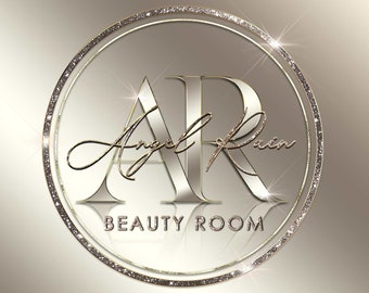 Beauty logo, Gold Chrome logo, Sparkle logo, Glitter logo, Luxury logo, Nails logo, Cosmetics logo, Brow logo, Lash logo, Boutique logo