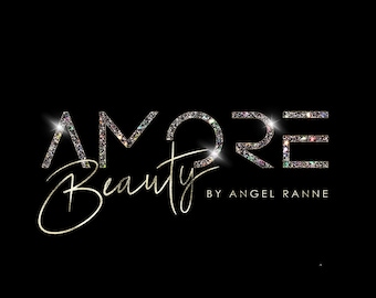 Beauty logo. Boutique logo, Brow logo, Premade logo design, Nail logo, Glitter glam logo, Hair logo, Lash logo, Signature logo, Makeup