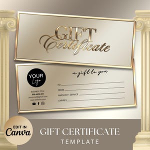 Druckbare Geschenkgutschein-Vorlage, bearbeitbarer DIY Canva-Gutschein (Sofortdownload)