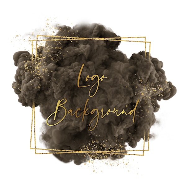 Logo Background Png, Brown Brush Stroke png, Glitter Brown frame, Watercolor clipart, Banner, Brown logo element, Smoke design, Square frame