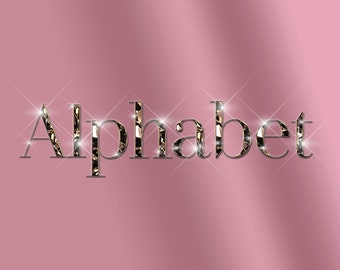 Bling Lettering Gold Alphabet PNG, Diamond Letters PNG, Glam Lettering, Glitter ...
