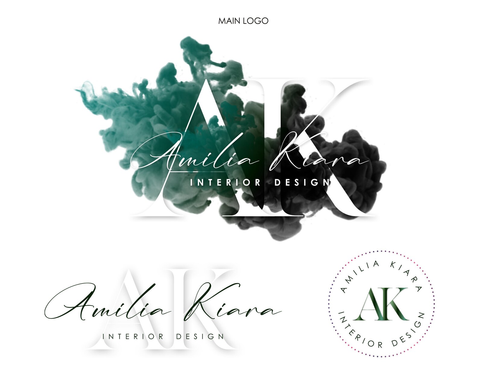 Emerald Green Logo Boutique Logo. Text Logo Premade Logo - Etsy