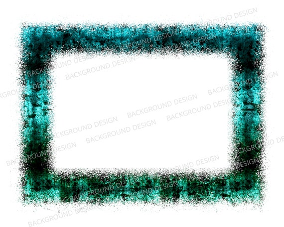 Blue Distressed Rusty Metal Frame Png Splatter Frame Rustic | Etsy