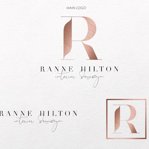 Rose gold logo, Beauty logo. Text logo, Premade logo design, Elegant logo, Interior design logo, Modern logo, Initial logo, Minimalis logo