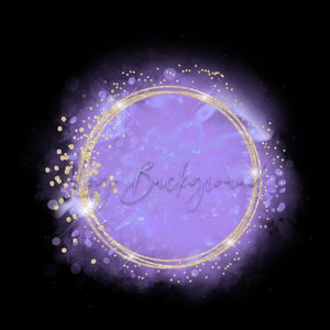 Lavendel Logo Achtergrond Png, Paarse aquarel, Glitter frame, Paarse penseelstreek clipart, Paars en goud logo overlay, Instant download