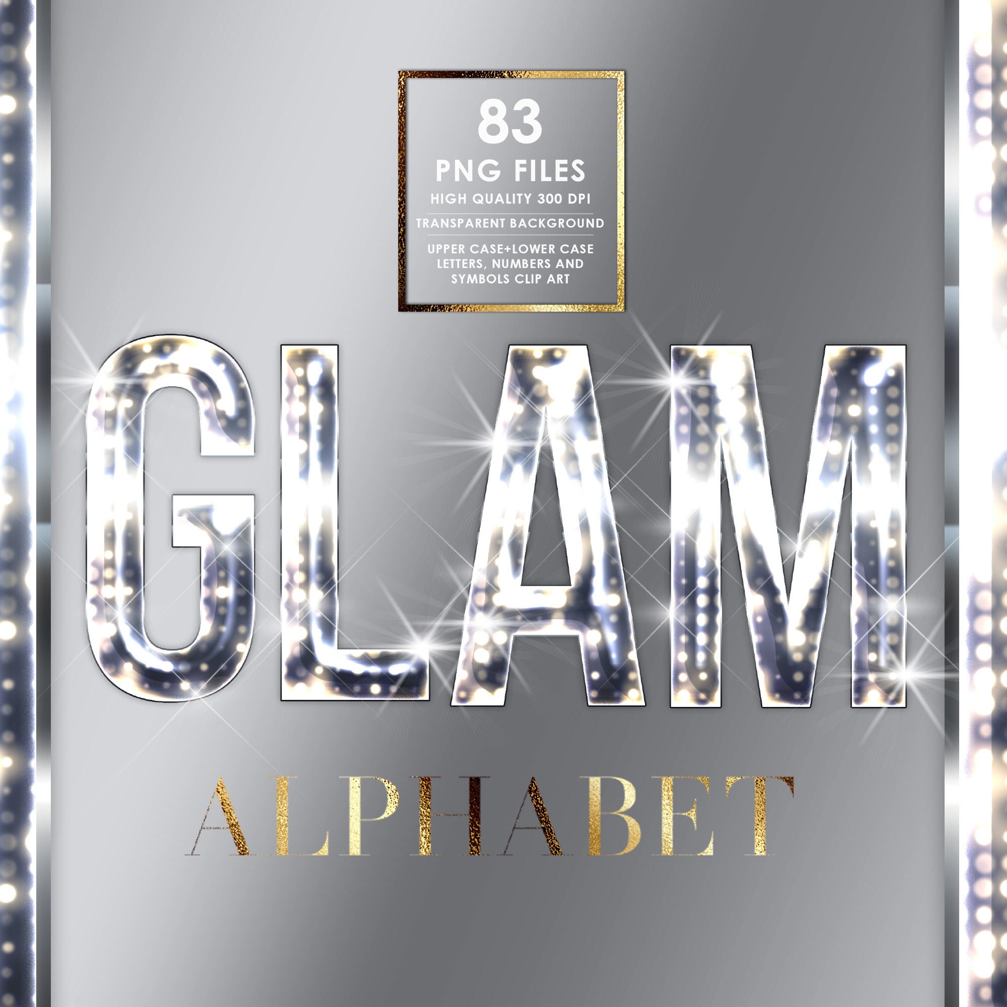 Glitter Silver Alphabet PNG Clip Art, Marquee Letters, Glam Letters ...