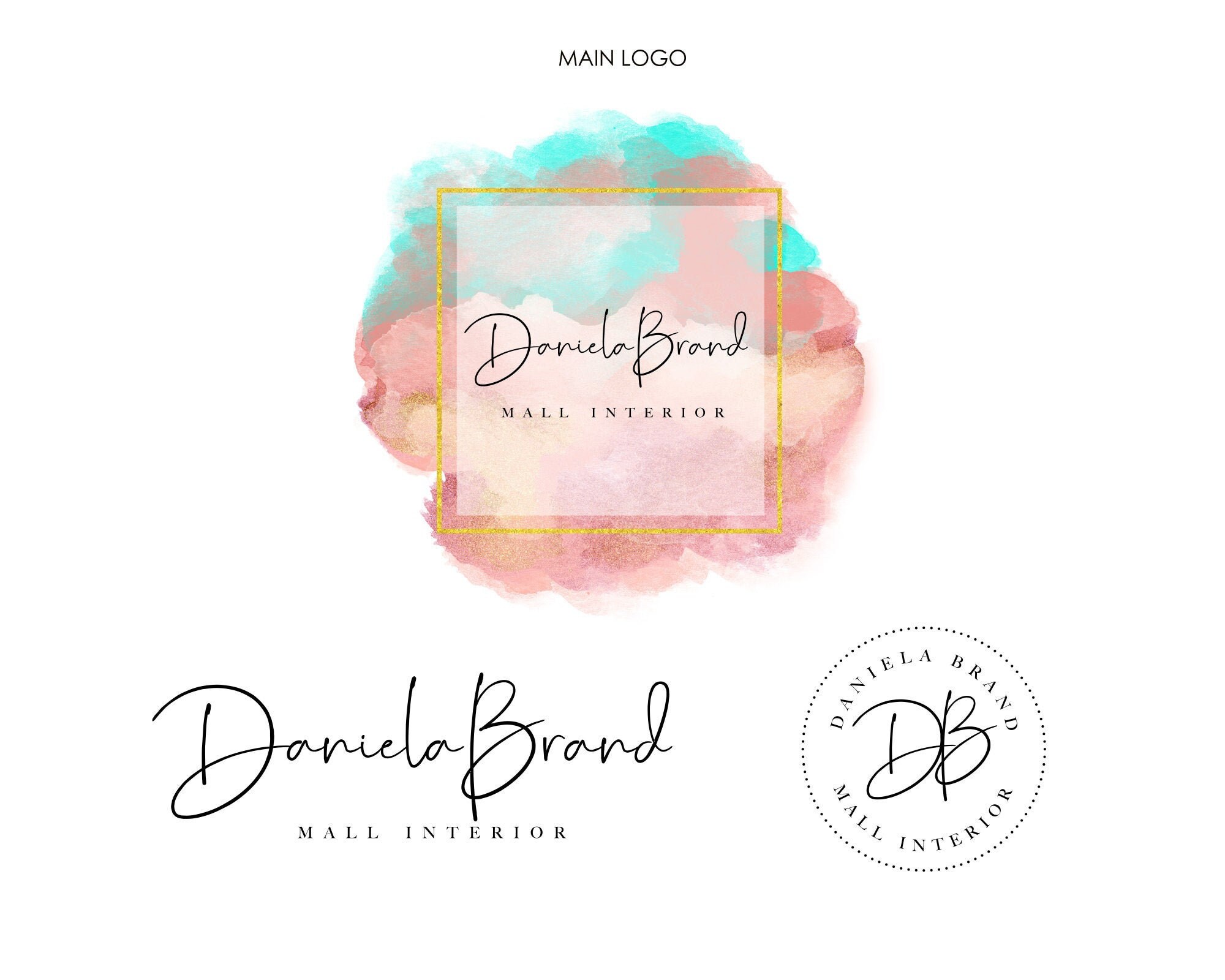 Beauty Logo Watercolor Logo Premade Logo Design Shop Logo Etsy