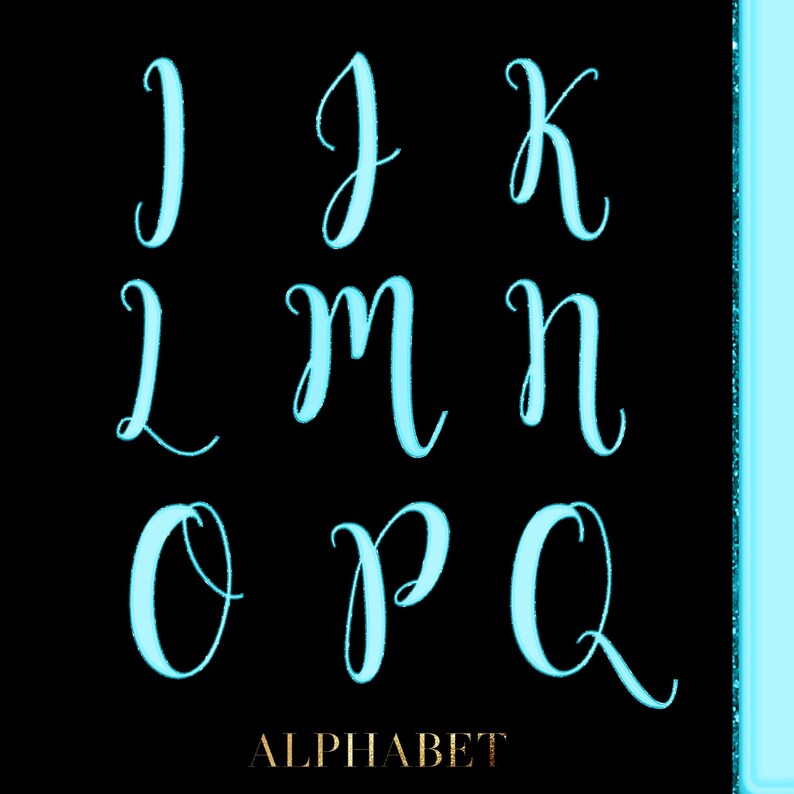 Baby Blue Script Letters Glitter Blue Alphabet PNG Clip Art, Glitter Letters, Blue Letters Png ...