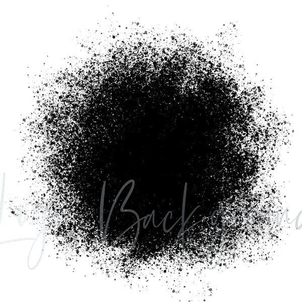 Schwarzer Hintergrund Png, Distressed Black Frame Png, Schwarzer Pinselstrich Png, Design Elements, Black Paint, Splash, Circle, Digital Download
