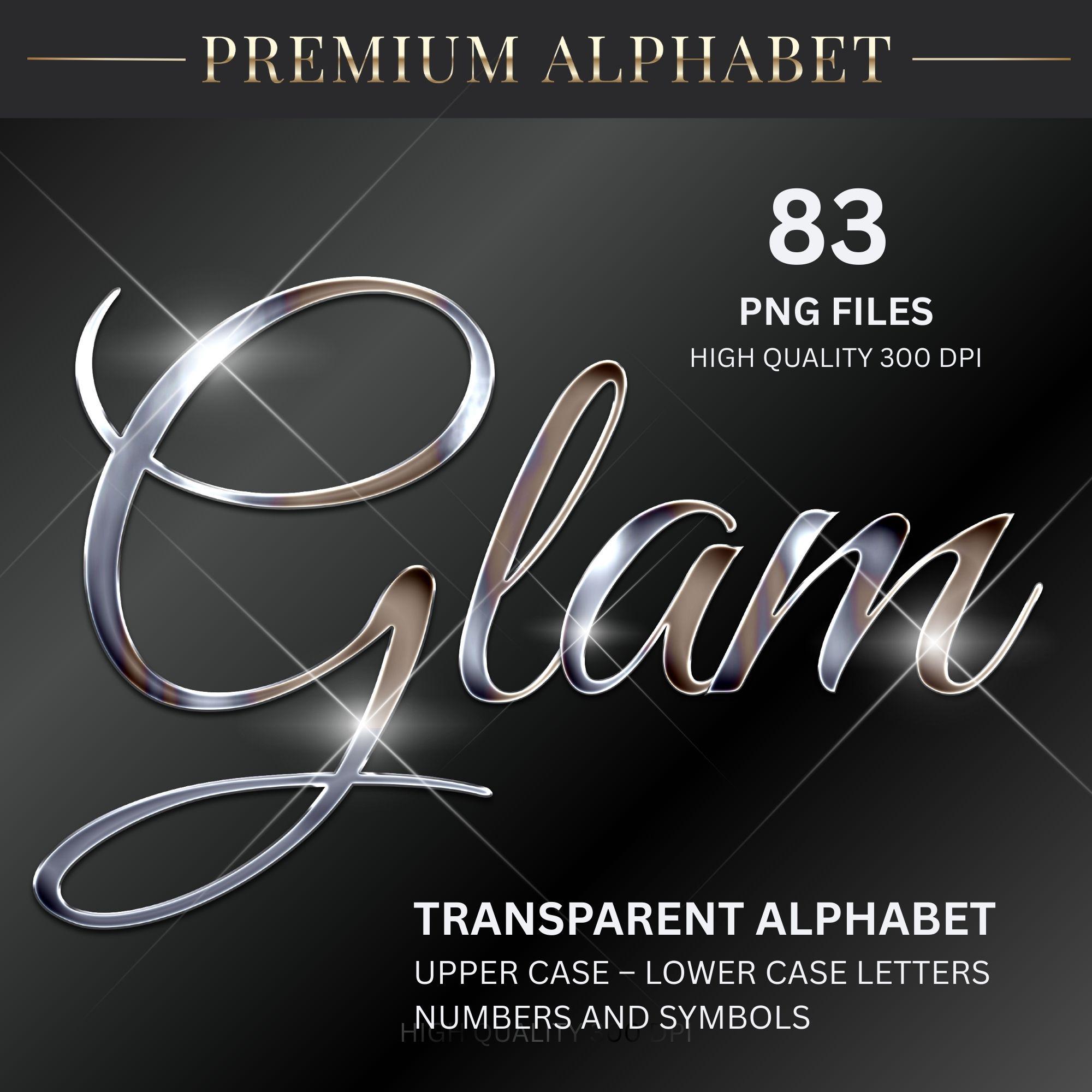 Digital Transparent Silver Alphabets Png Clip Art, Silver Script Font ...