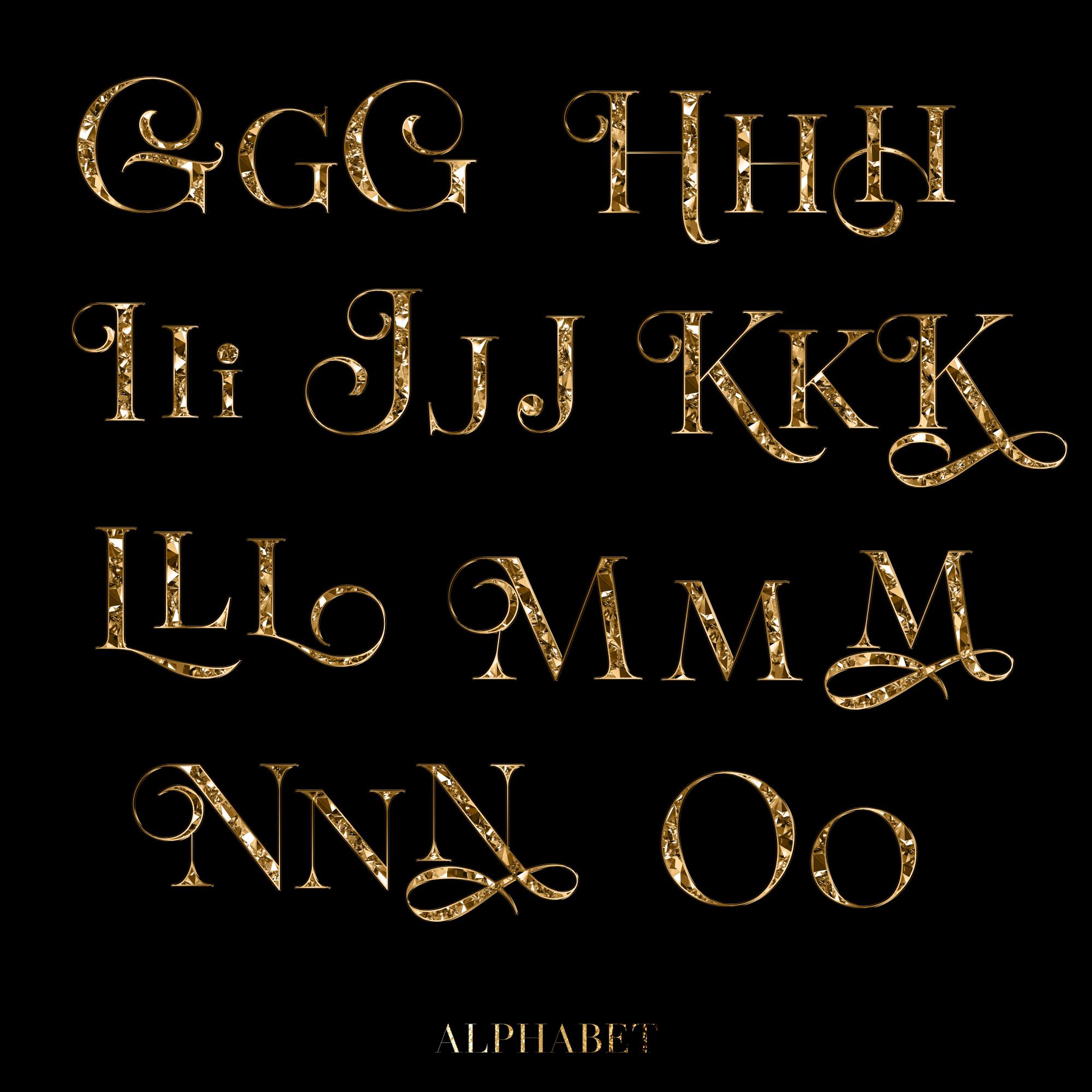 Bling Lettering Gold Diamond Alphabet PNG Clipart, Glitter Chrome Letters PNG, Glam ...