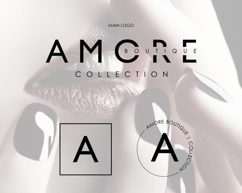 May include: Black and white logo for Amore Boutique Collection. The logo features the word "AMORE" in all caps with the word "BOUTIQUE" in smaller letters below. The word "COLLECTION" is below the word "BOUTIQUE".