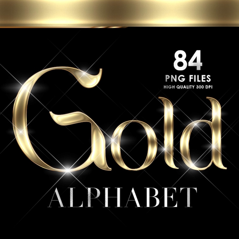 Gold Chrome Alphabet PNG Clip Art, Gold Chrome Letters Png, Glam, Gold ...