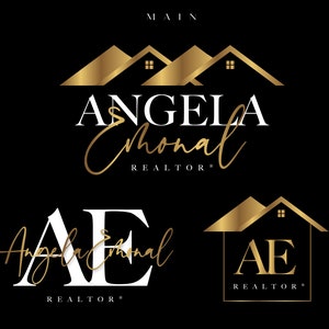 Real Estate Logo Design, Makler Logo, Rose Gold Logo. Textlogo, vorgefertigtes Logodesign, Agent House Logo, Signaturlogo, modernes Logo