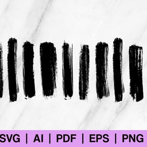 Brush stroke Svg Bundle, Brush stroke png, Brush stroke clipart, Brush Strokes vector, Cricut Cut File, Silhouette, Instant Download