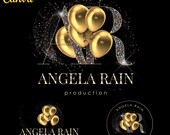 Gold Balloons Logo, Editable DIY Logo Design Template, Canva Beauty Logo, Event Planner Logo, Wedding Logo, Party Logo, Canva Logo Template