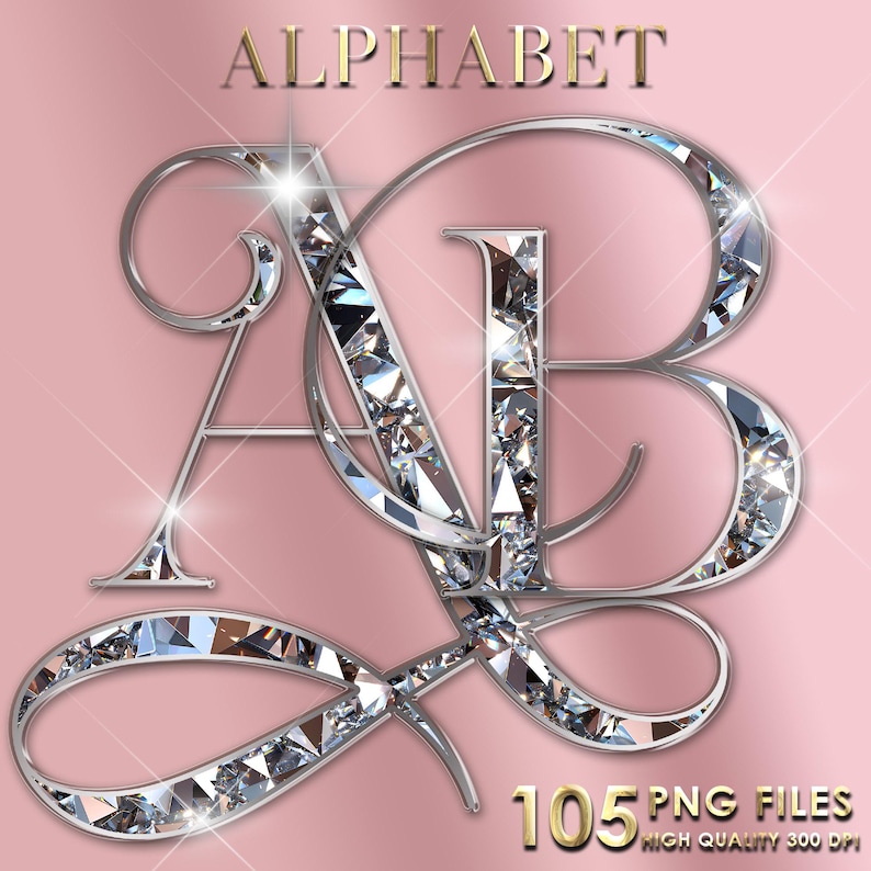 Diamond Alphabet PNG Clipart, Glitter Alphabet PNG, Glam Letters Png ...