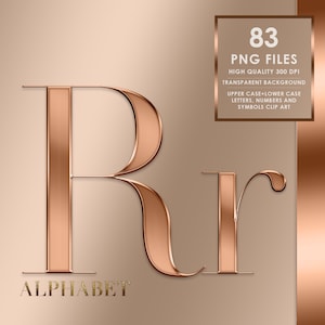 Chrome Alphabet Png, Gold Alphabet PNG, Rose Gold Letters, Gold Foil Alphabet Clipart, Glam Letters, Copper Alphabet Png, Digital download