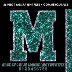 Glitter Sport Alphabet png Clip Art, Green Glitter Letters Png, Sparkling Green Letters Png, Green Alphabet Png, Sublimation, Commercial Use