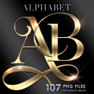 Chrome or Alphabet PNG Clipart, Png lettres d'or, lettres métalliques, feuille d'or, Alphabet or pailleté, Alphabet de luxe, téléchargement numérique