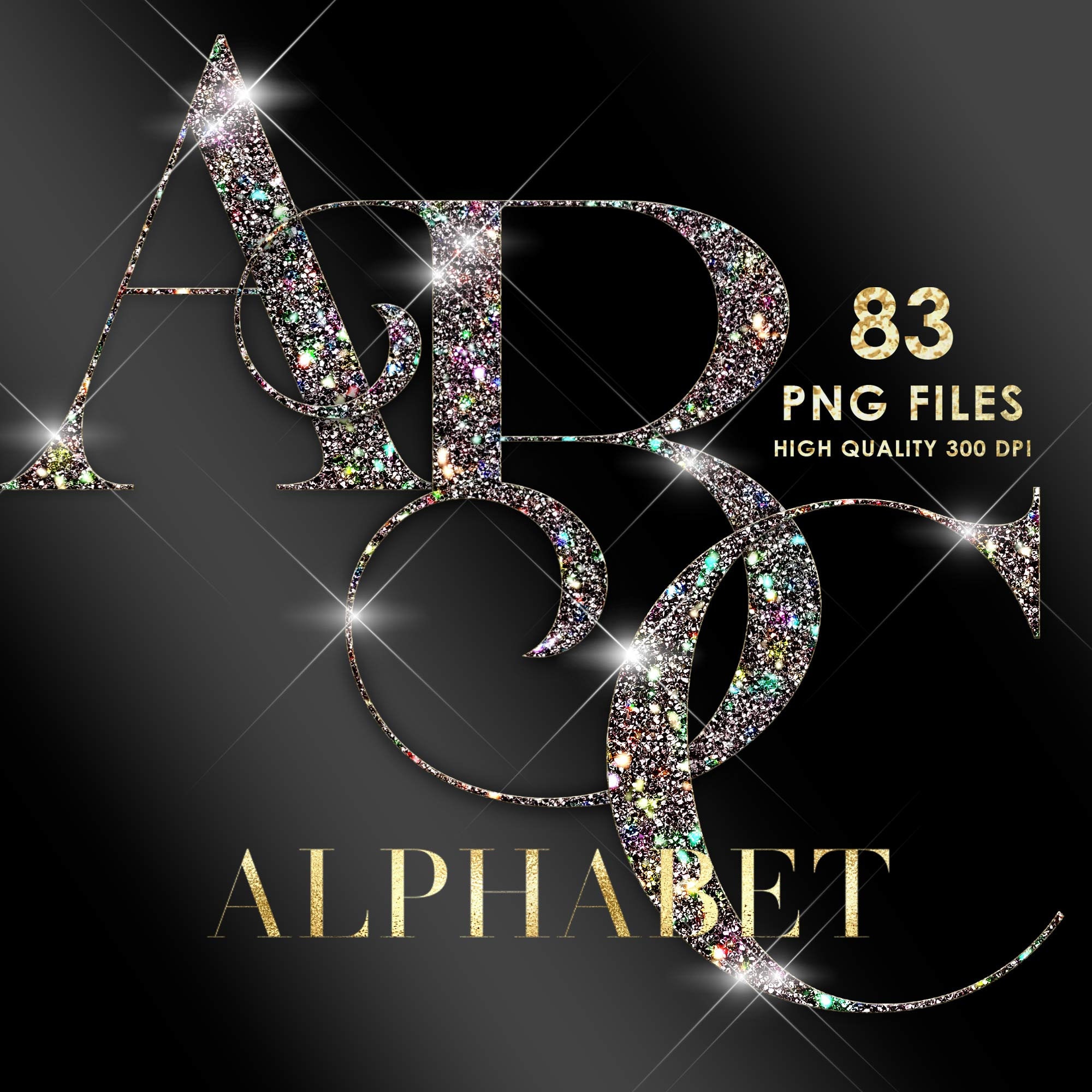 Diamond Alphabet PNG Clipart, Glitter Alphabet PNG, Glam Letters ...