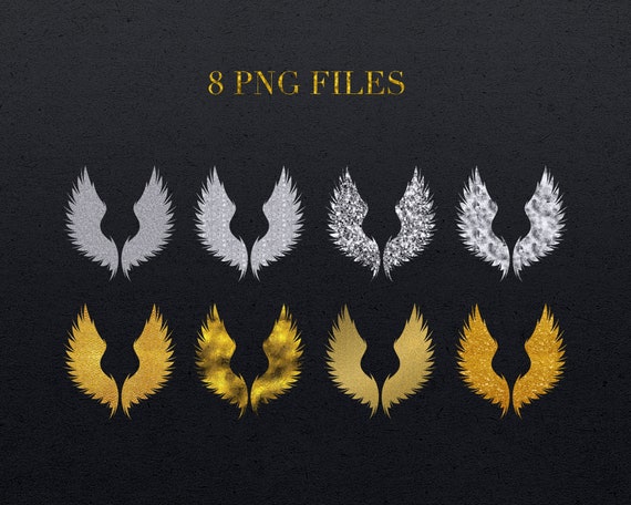 Golden Wings Decor PNG Clipart Picture