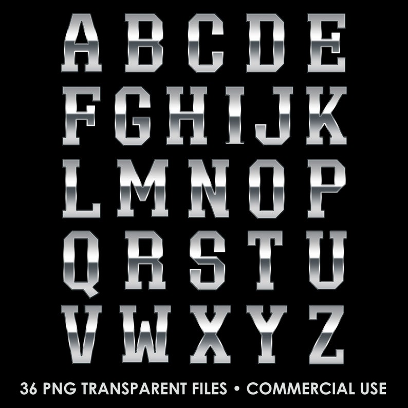 Liquid Silver Chrome Alphabet PNG Clip Art, Silver Letters Png, Sport ...