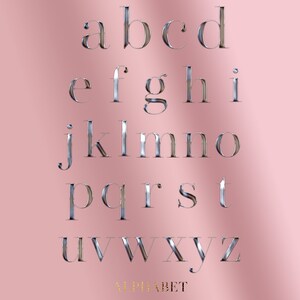 Liquid Silver Chrome Alphabet PNG Clip Art, Silver Letters Png, Luxury ...