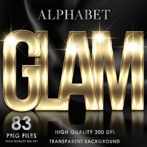 Gold Chrome Alphabet PNG Clip Art, Elegant Letters Png, Shiny Gold Alphabet, Font Png, Gold Foil Letters, Metallic Letters, Digital download