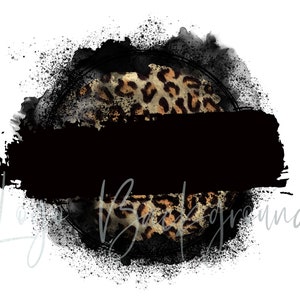 Distressed Leopard, Shirt Design, Logo Background Png, Brush Stroke, Sublimation, Glitter frame, Watercolor Circle Clipart, Digital Download