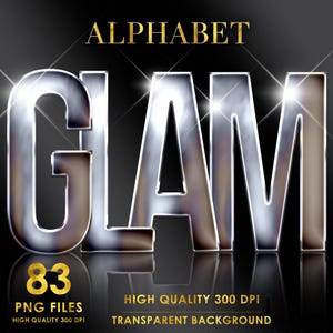 Silver Chrome Alphabet PNG Clipart, Silver Letters Png, Glam Alphabet Png, Silver foil, Silver Font Metallic letters Png, Digital download