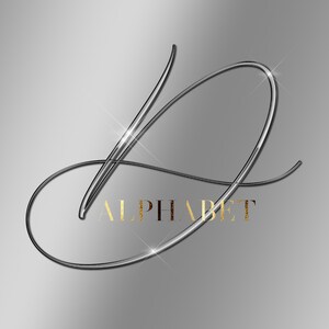 Silver Alphabet PNG, Silver Chrome Alphabet Clipart, Script Metallic ...